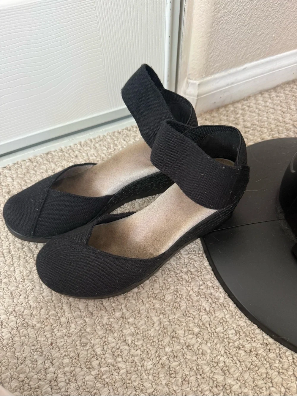 Charleston Shoe Co. Black Espadrille Wedges